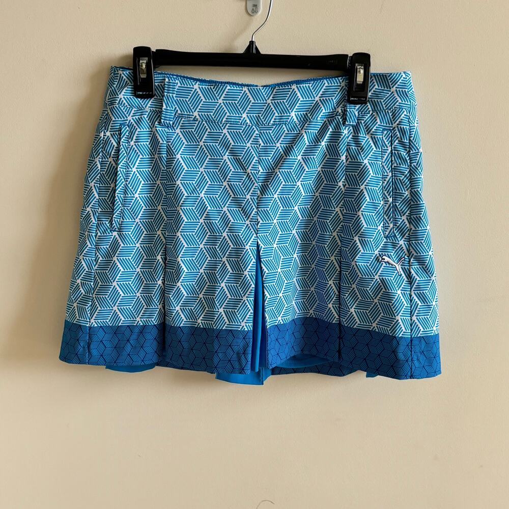 Puma Graphic Pleated Skort Womens 6 Tennis Golf Pickleball UPF 50+ Stretch Tech